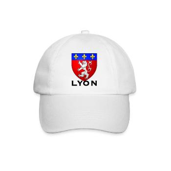 Lyon France - Baseballkappe - Weiß/Weiß - Vorne