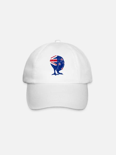 Kiwi Neuseeland - Baseballkappe - Weiß/Weiß