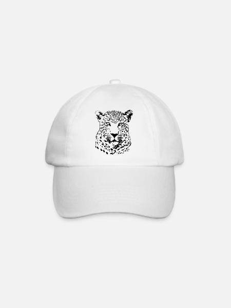 Leopard - Baseballkappe - Weiß/Weiß