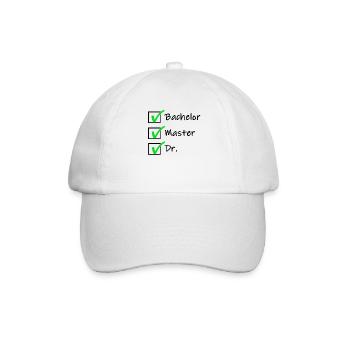 Doktortitel Promotion Doktor Cooles Geschenk - Baseballkappe - Weiß/Weiß - Vorne
