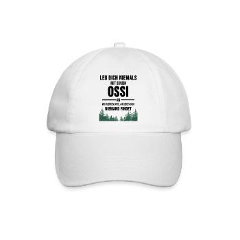 DDR Ossi Osten Ostblock Ostalgie Sachsen Geschenk - Baseballkappe - Weiß/Weiß - Vorne