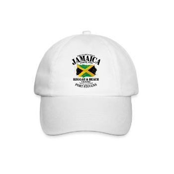 Reggae & Beach - Jamaica Vintage Flag - Baseballkappe - Weiß/Weiß - Vorne