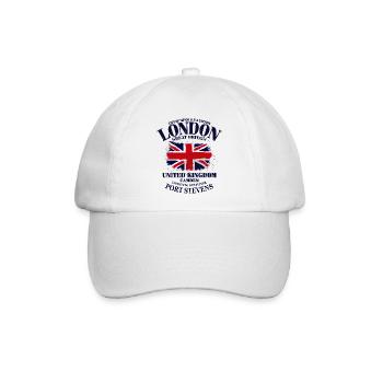 London - Union Jack Vintage Flag - Baseballkappe - Weiß/Weiß - Vorne