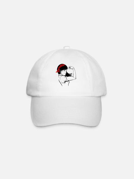Frauenpower - Baseballkappe - Weiß/Weiß
