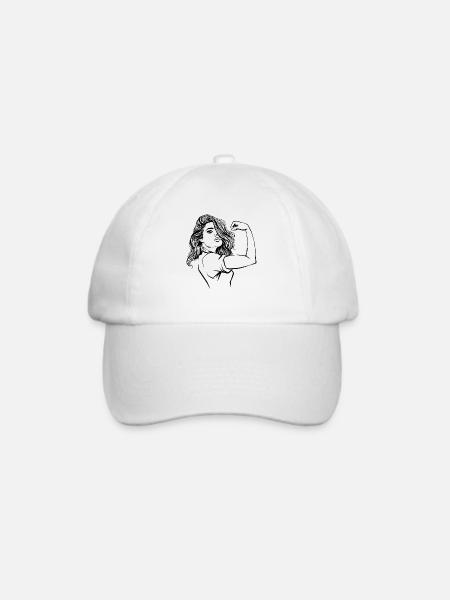 Frau - Baseballkappe - Weiß/Weiß