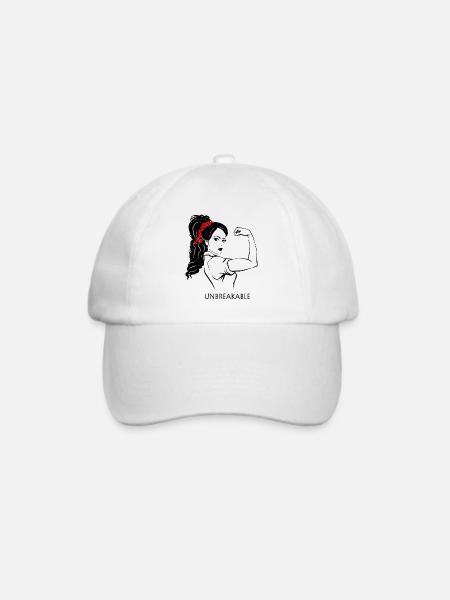 Mädchenpower - Baseballkappe - Weiß/Weiß