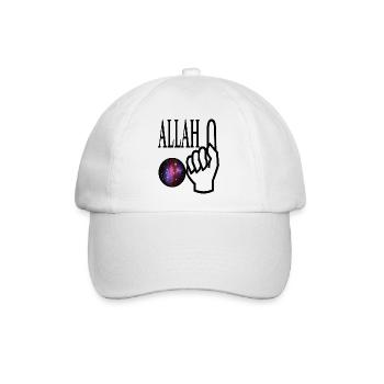 Gott gibt es Allah - Baseballkappe - Weiß/Weiß - Vorne