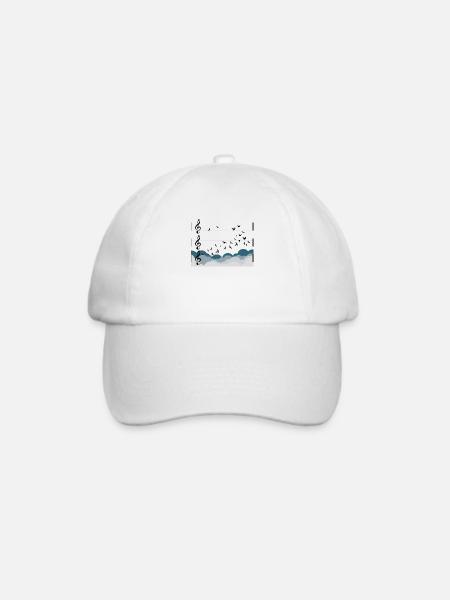 Musik Orchester Vögel Dirigent Chor Frei Geschenk - Baseballkappe - Weiß/Weiß