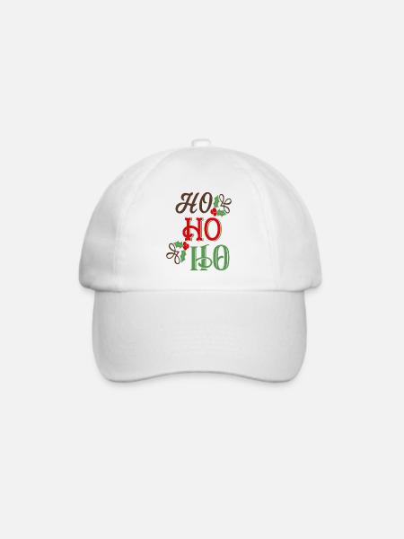 Ho Ho Ho - Baseballkappe - Weiß/Weiß