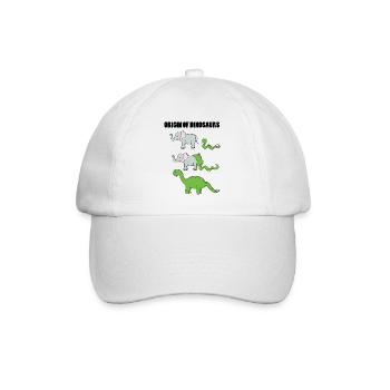 Elefant Schlange Dino - Baseballkappe - Weiß/Weiß - Vorne