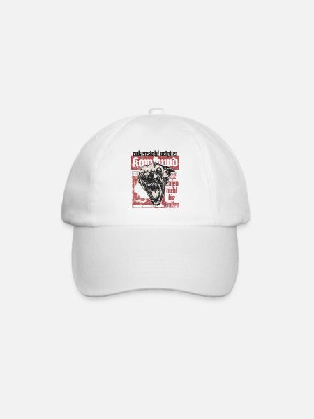 Kampfhund - Baseballkappe - Weiß/Weiß