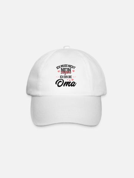 Oma - Baseballkappe - Weiß/Weiß