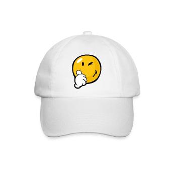 Smiley Certaint - Baseballkappe - Weiß/Weiß - Vorne