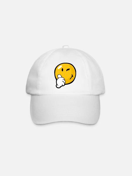 Smiley Certaint - Baseballkappe - Weiß/Weiß