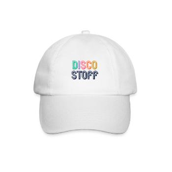 discostoff, stoff und schnaps, nacht in der disse - Baseballkappe - Weiß/Weiß - Vorne