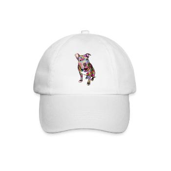 Pitbull Hippie - Baseballkappe - Weiß/Weiß - Vorne