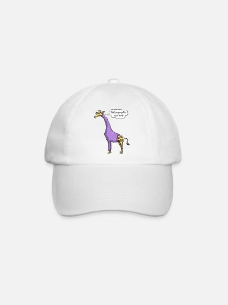Giraffe Rollkragenpulli - Baseballkappe - Weiß/Weiß