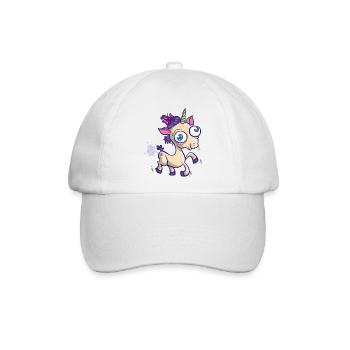 Hässliches Einhorn - Baseballkappe - Weiß/Weiß - Vorne