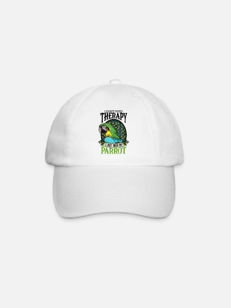 Papagei - Baseballkappe - Weiß/Weiß
