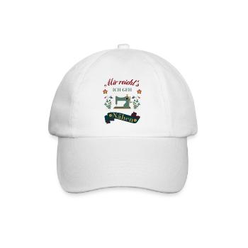 Näherin Nähen mir reicht`s - Baseballkappe - Weiß/Weiß - Vorne