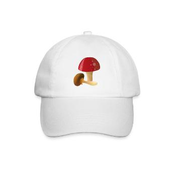 Pilz Pilze - Baseballkappe - Weiß/Weiß - Vorne