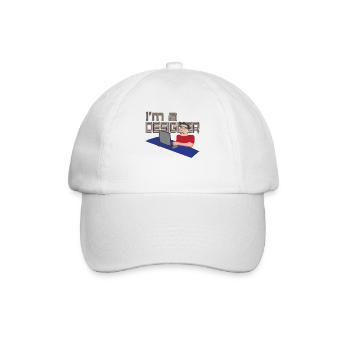 Ich bin ein Designer - I am a designer Geschenk - Baseballkappe - Weiß/Weiß - Vorne