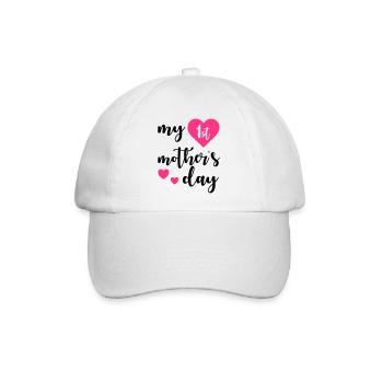 1st Mothers day - Baseballkappe - Weiß/Weiß - Vorne