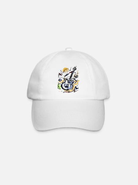 Musik Gitarre Love - Baseballkappe - Weiß/Weiß