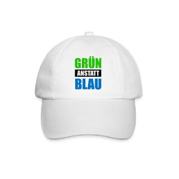 Grün Gegen Rechts Nazis Politik Partei Geschenk - Baseballkappe - Weiß/Weiß - Vorne