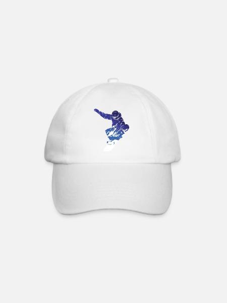 Snowboarder - Baseballkappe - Weiß/Weiß