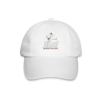 Gitarre, E-Gitarre, Bass, Geschenk, Geschenkidee - Baseballkappe - Weiß/Weiß - Vorne