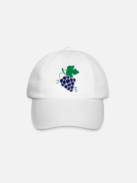 grapes design - Baseballkappe - Weiß/Weiß