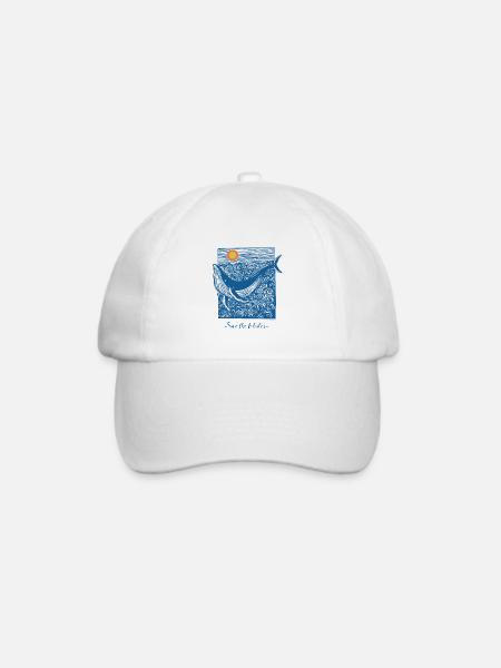 Save the Whales Doodle - Baseballkappe - Weiß/Weiß