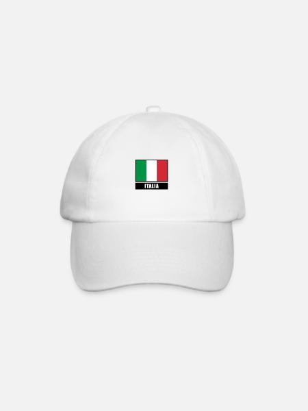 Italien italienisch Flagge Fahne squadra azzurra - Baseballkappe - Weiß/Weiß