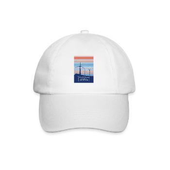 Windenergie Lösung für eine bessere Zukunft - Baseballkappe - Weiß/Weiß - Vorne