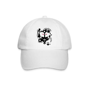 Cyber Love Schaltkreis mit zwei Cyborgs - Baseballkappe - Weiß/Weiß - Vorne