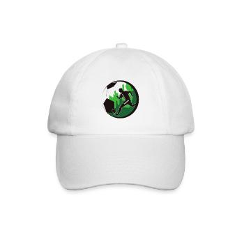 Fußball Fußballer - Baseballkappe - Weiß/Weiß - Vorne