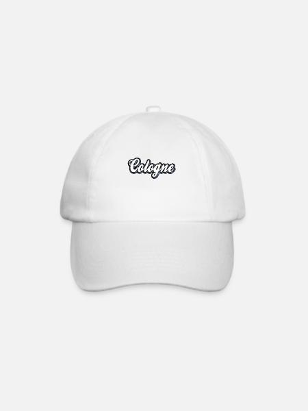 Cologne Schriftzug Vintage Colonia Kölsch Fan Köln - Baseballkappe - Weiß/Weiß
