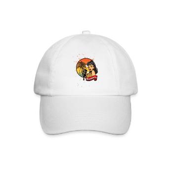 Rockabilly and Rockabella - Baseballkappe - Weiß/Weiß - Vorne
