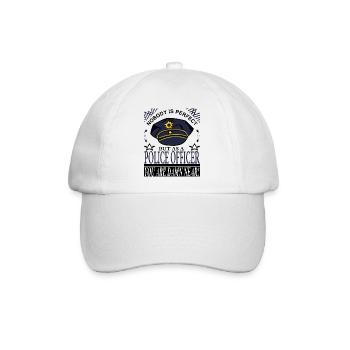 Polizist Polizei - Baseballkappe - Weiß/Weiß - Vorne