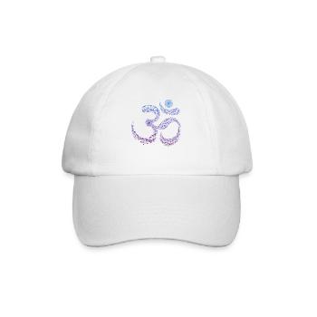 Om Yoga Meditation Goa Musik Symbol Mandala - Baseballkappe - Weiß/Weiß - Vorne