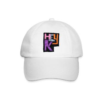 hey K Logo - Baseballkappe - Weiß/Weiß - Vorne