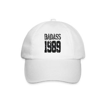 Badass 1989 - Baseballkappe - Weiß/Weiß - Vorne