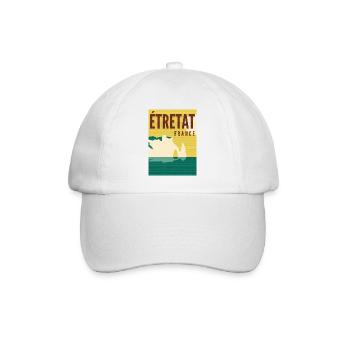 Etretat - Frankreich - Baseballkappe - Weiß/Weiß - Vorne