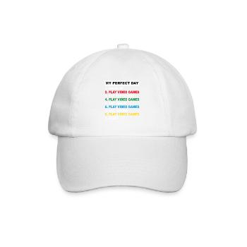 Lustiges Programmierer Computer Gamer Geschenk - Baseballkappe - Weiß/Weiß - Vorne