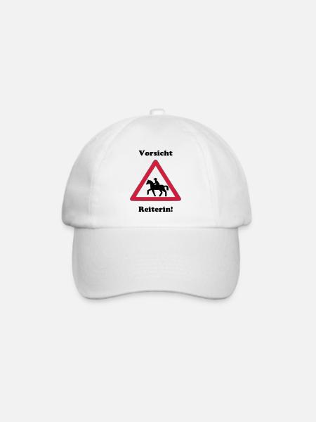Pferde Reiter reiten - Baseballkappe - Weiß/Weiß