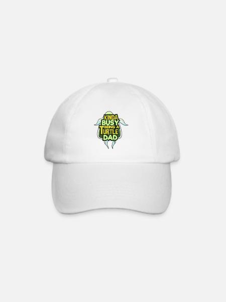 Schildkröten Papa - Baseballkappe - Weiß/Weiß
