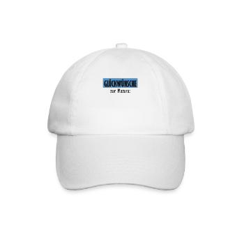 Matura Geschenk Maturant Geschenkidee Reifeprüfung - Baseballkappe - Weiß/Weiß - Vorne