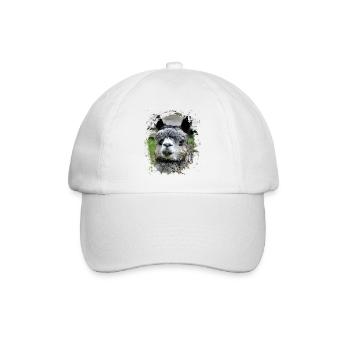 Alpaka Alpaka Alpaka Lama Lama Lama - Baseballkappe - Weiß/Weiß - Vorne