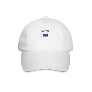 Russland russisch Flagge Fahne - Baseballkappe - Weiß/Weiß - Vorne